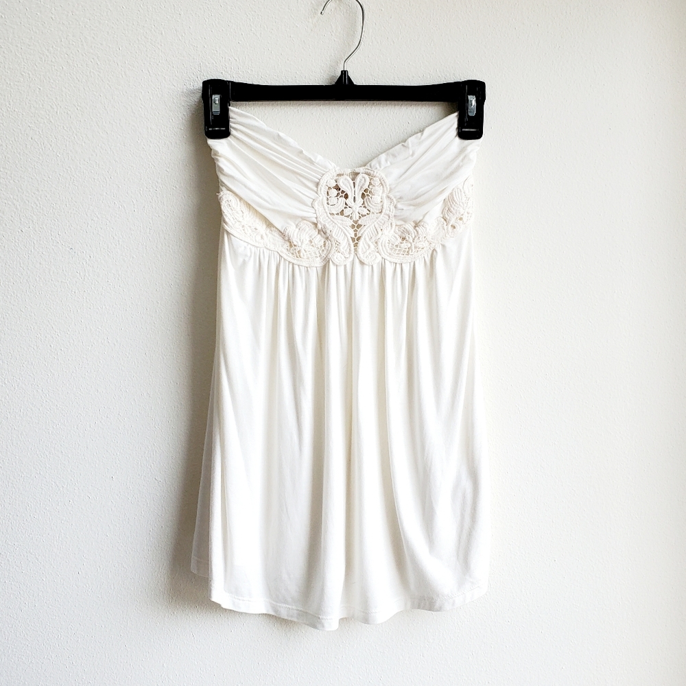 Corset Cami in Cream with Lace Detailing